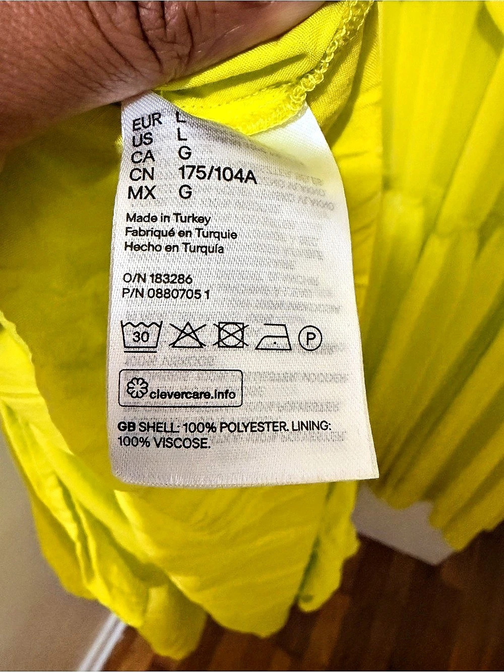H&M Neon Lime Green Sheer Tiered Maxi Dress w/ Slip Size L - Picture 9 of 9